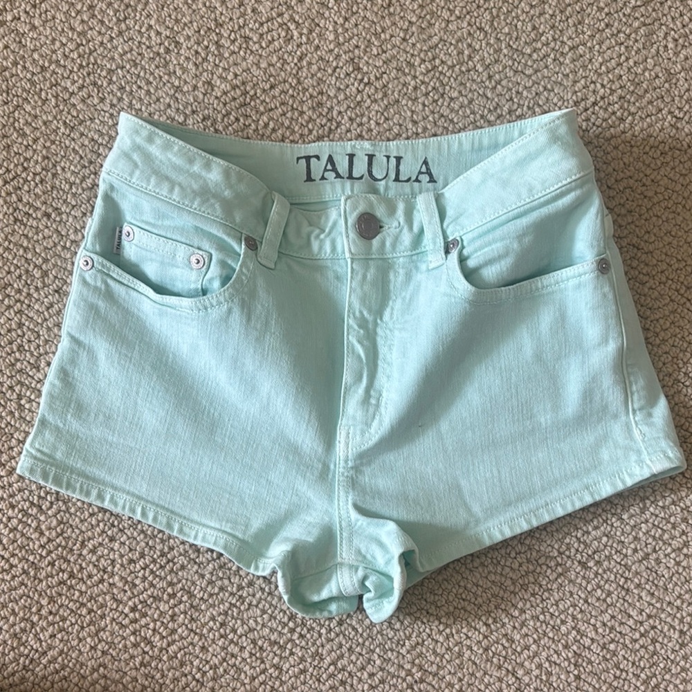 Mint green talula high waisted shorts